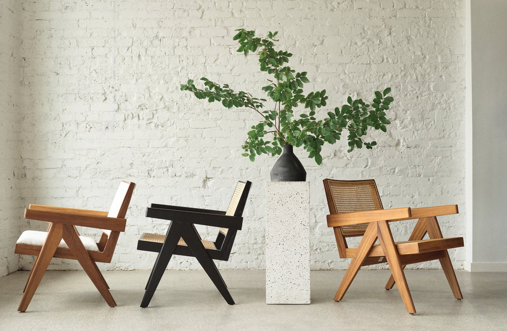 Compass Natural Cane Lounge Chair